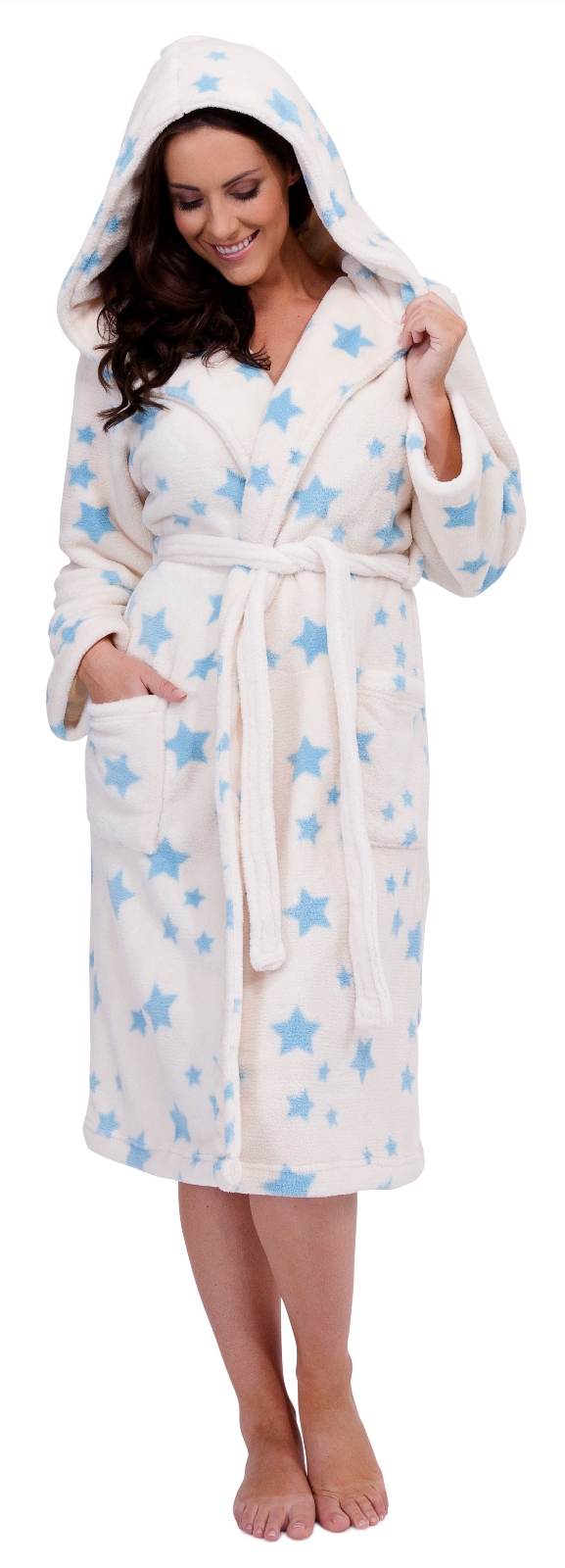 Womens Luxury Soft Fleece Long Robes Dressing Gown Housecoat Ladies Uk